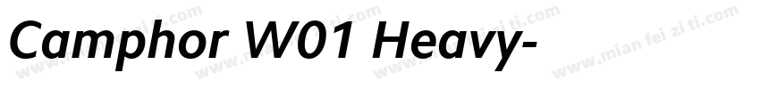 Camphor W01 Heavy字体转换